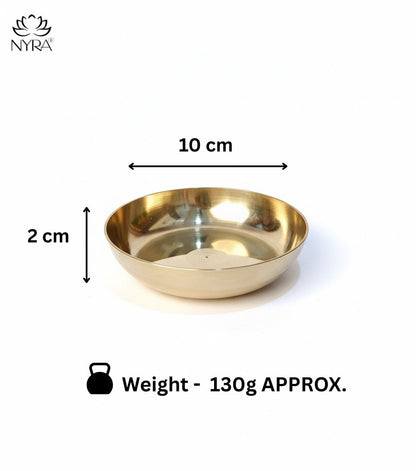 Pure Bronze Kansa Katori/Halwa Bowl/Pudding Plate