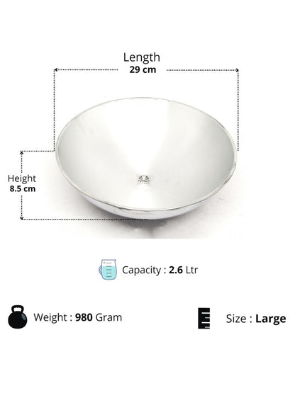 White bowl with measurements on a white background