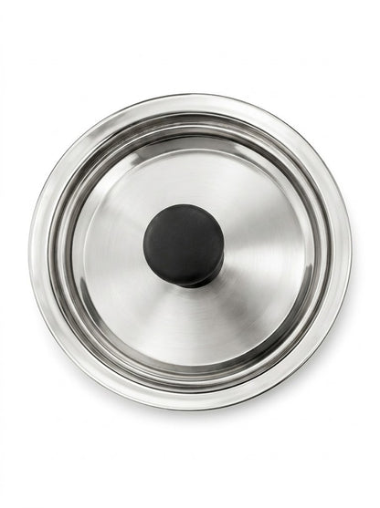 Stainless Steel Pulao Handi with Lid and PVC Knob – Set of 3