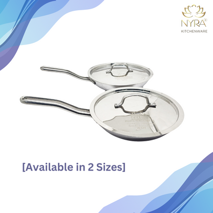 Triply Stainless Steel Frypan | Scratch-Resistant & Induction-Friendly Cookware/Pan- 2 Sizes