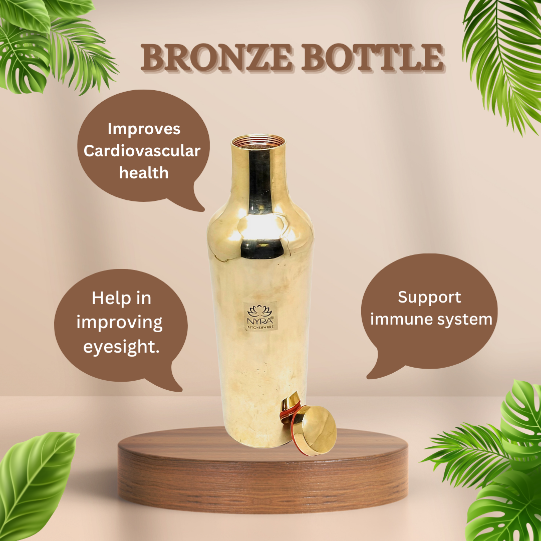 Elegant Bronze/Kansa/Phool Bottle | Beautifully Crafted Water Bottle