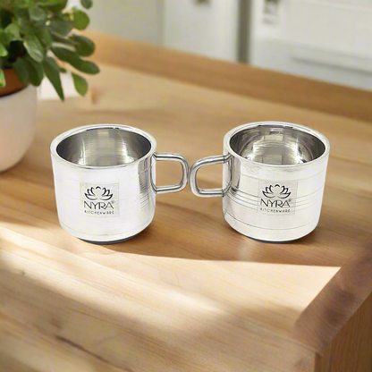 Stainless Steel Double-wall Mini/Piyali Tea Cup Set
