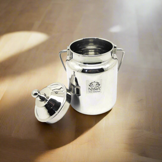 Stainless Steel Barni Milk Pot/Dolchi with Lid 