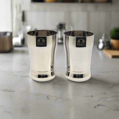 Stainless Steel Glass/Tumbler Set – Premium Quality, Heavy Gauge, 400ML Drinkware Set