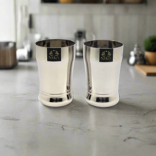 Stainless Steel Glass/Tumbler Set – Premium Quality, Heavy Gauge, 400ML Drinkware Set
