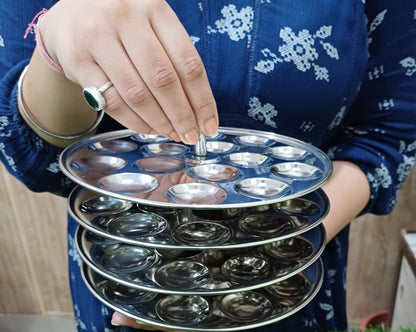 Stainless Steel Mini Idli Stand (15 Idli per Plate)