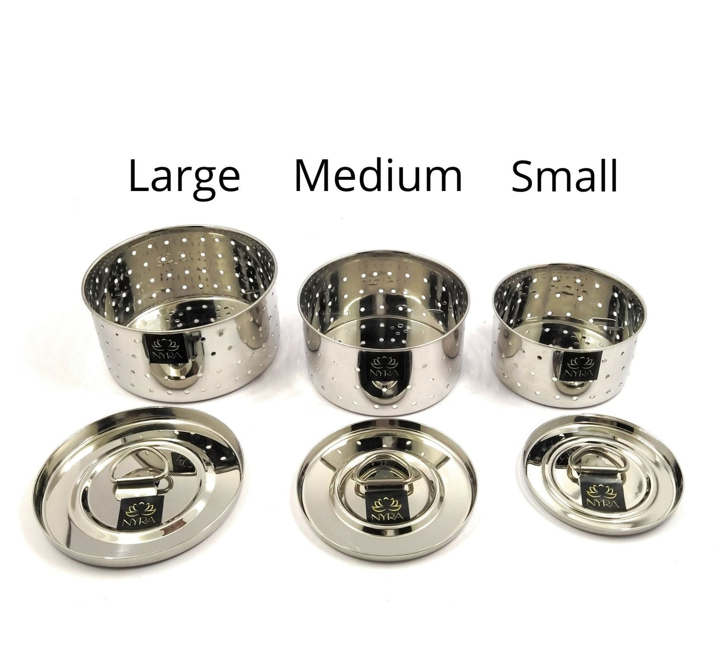 Stainless Steel Round Paneer Mould/Press – Set of 3 Pcs | Glossy Finish Food-Grade Mould for Homemade Paneer & Cheese