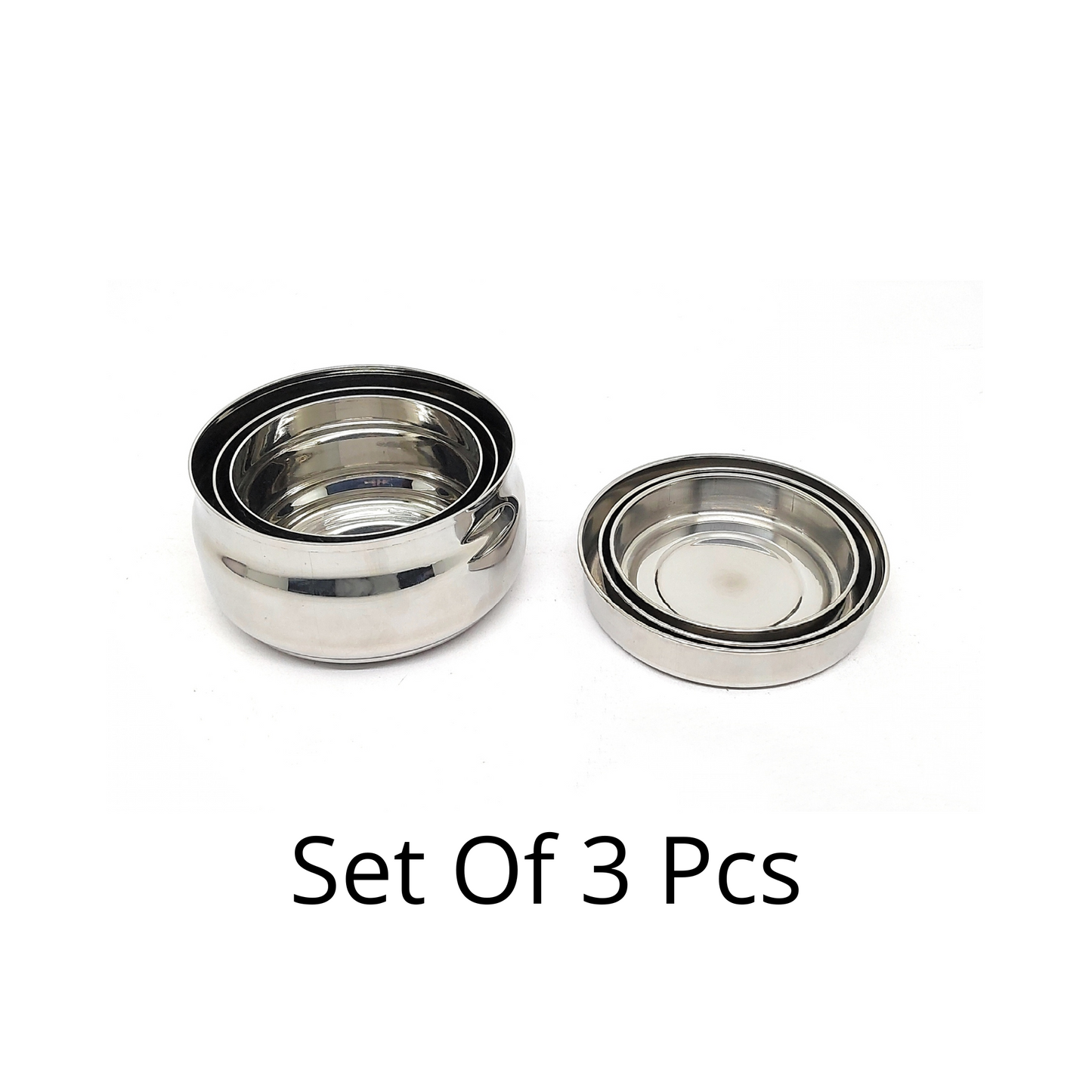 Stainless Steel Mini Containers Set - 3-Piece Multipurpose Storage