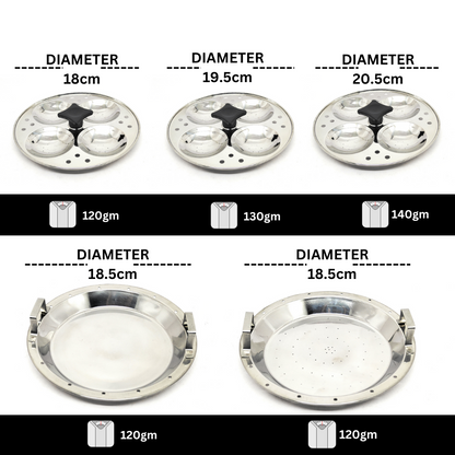 Premium Stainless Steel Multi Idli Cooker Pot with Stackable Idli Plates for Steaming