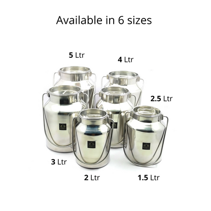 Premium Stainless Steel Milk & Oil Container with Lid – Durable Storage Solution for Home & Kitchen