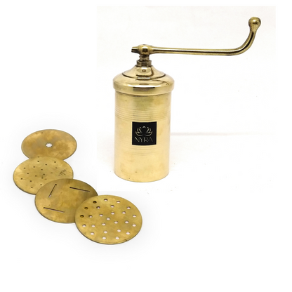 Brass/Peetal Sev Sancha Maker | Multi-Function Chakli, Murukku, Farsan & Other Snacks Maker Machine with 4 Different Jalis