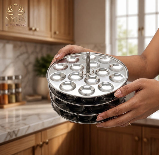 Stainless Steel Mini Idli Stand (15 Idli per Plate)
