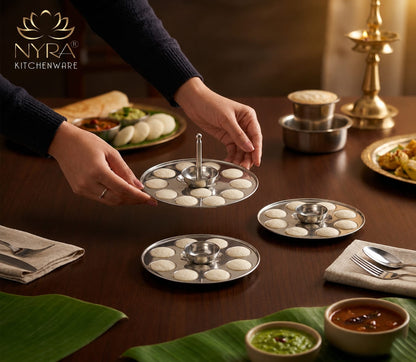 Stainless Steel Mini Idli Stand (15 Idli per Plate)