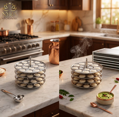 Stainless Steel Mini Idli Stand (15 Idli per Plate)