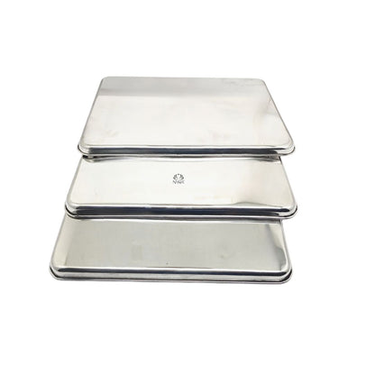 Stainless Steel Glossy-finish Serving Trays - Ideal for Cakes, Pastries, Muffins, Sweets and Snacks