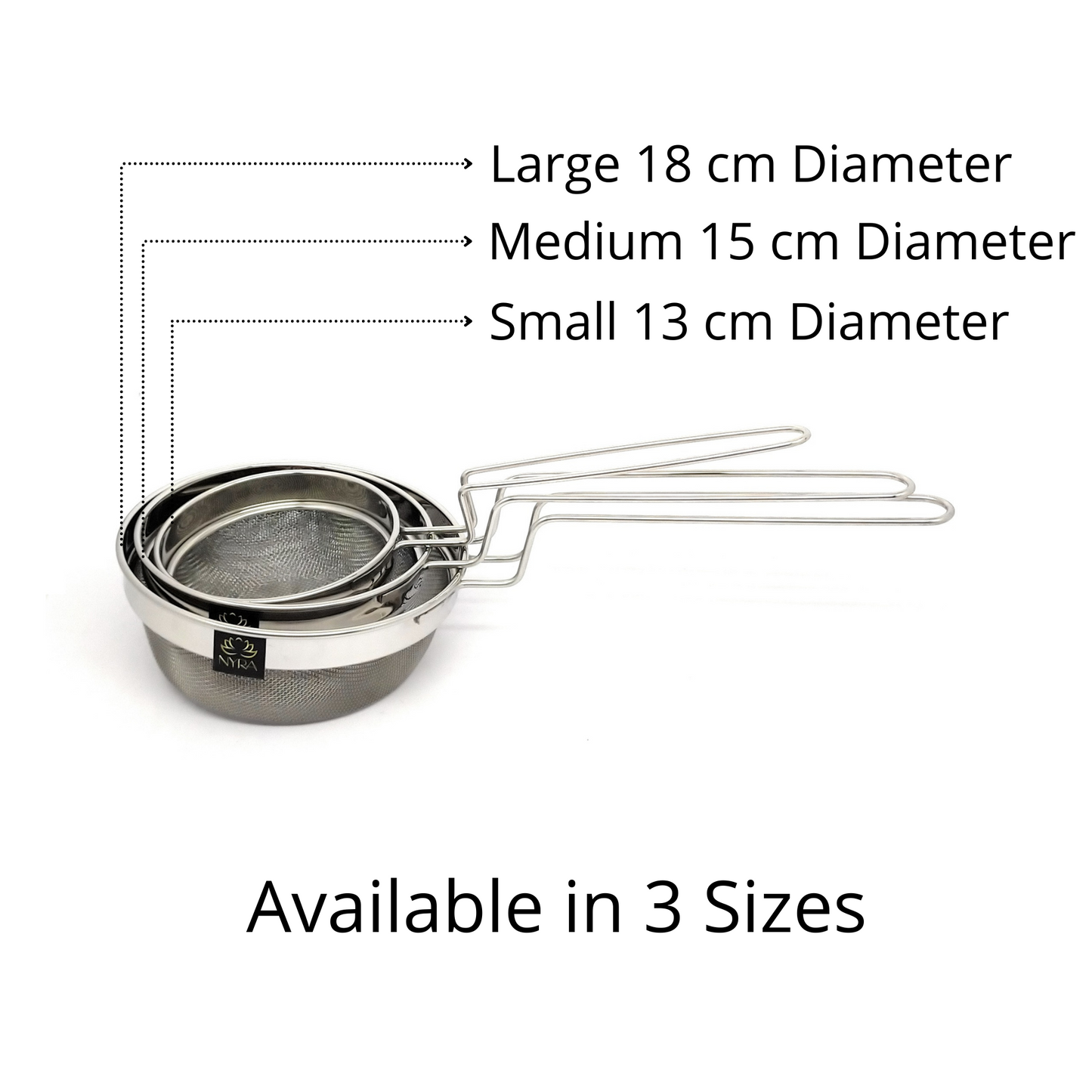 Stainless Steel Deep Fryer Strainer with Fine Mesh & Wire Handle - Kitchen Essential