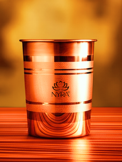 Handmade Copper Glass/Tumbler - Ayurvedic Health Benefits | Traditional Tamba Drinkware for Daily Use