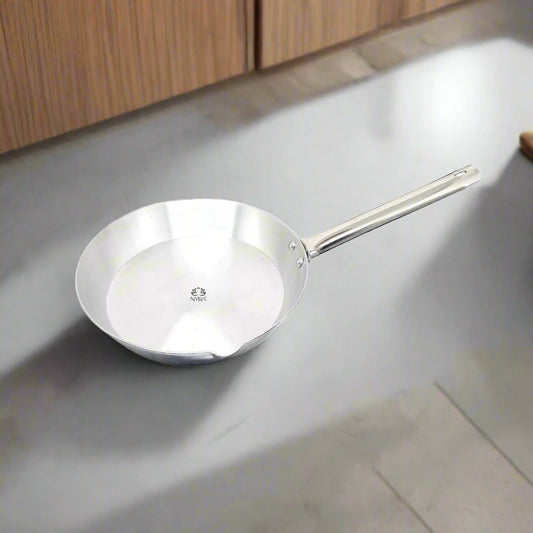 Aluminium Fry Pan with Stainless Steel Handle - for Cooking and Frying