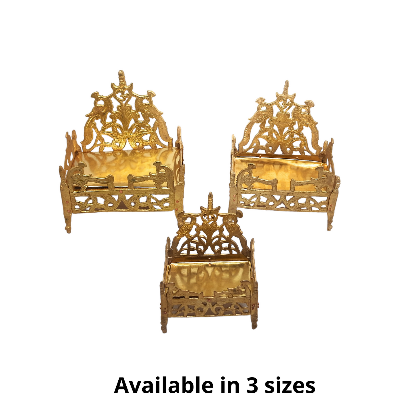 Handcrafted Peetal Singhasan | Brass Throne for Pooja - 3 sizes