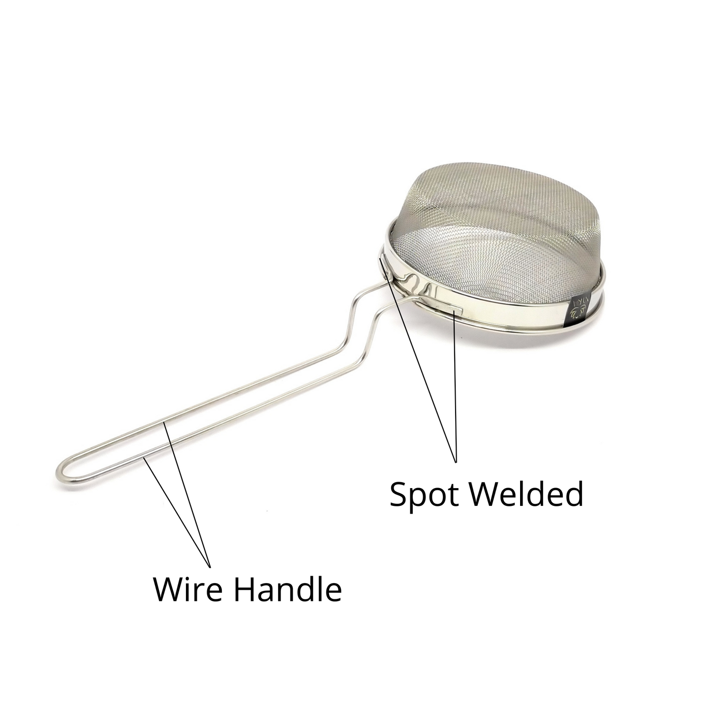 Stainless Steel Deep Fryer Strainer with Fine Mesh & Wire Handle - Kitchen Essential