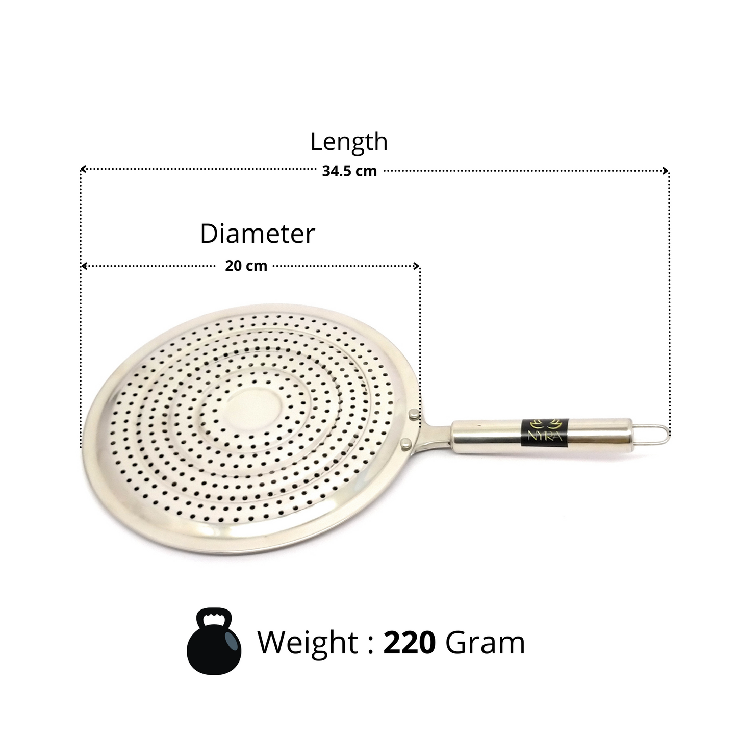 Stainless Steel Multi-Purpose Round Roaster Plate | Chapatti & Toast Grill | Gas Stove Barbeque Pan