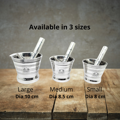 Premium Stainless Steel Mortar & Pestle Set | Khalbatta | Imam Dasta