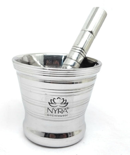 Premium Stainless Steel Mortar & Pestle Set | Khalbatta | Imam Dasta