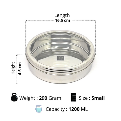 Stainless Steel Chocolate Box with See Through Lid