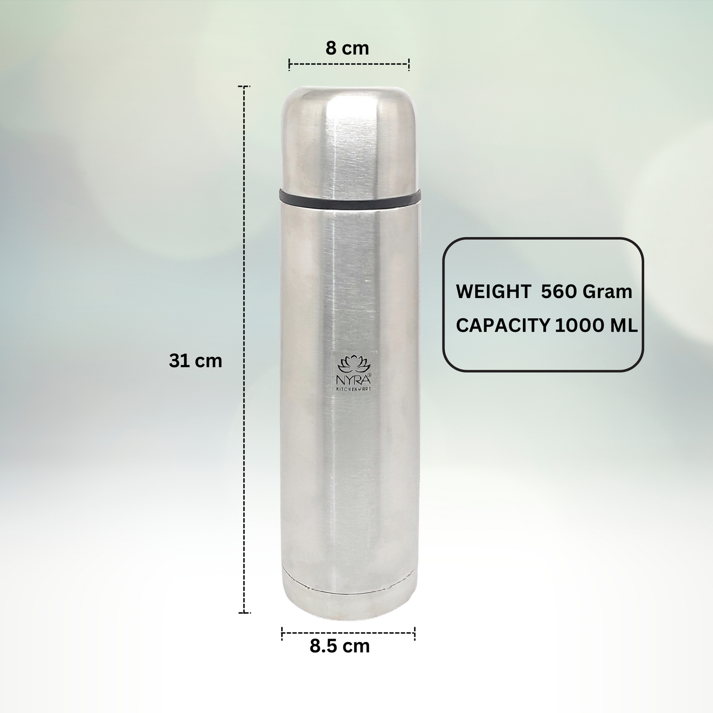 Stainless Steel Insulated Water Bottle with Flip/Push Button Lid