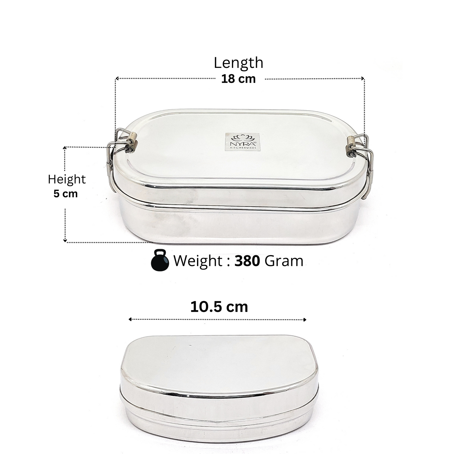 Stainless Steel Locking Clips Lunch Box