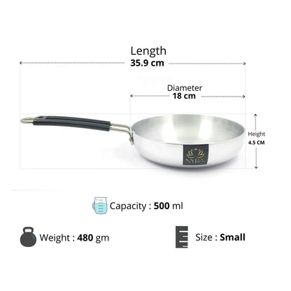 Aluminum Induction Fry Pan with Stainless-steel lid & Riveted PVC handle