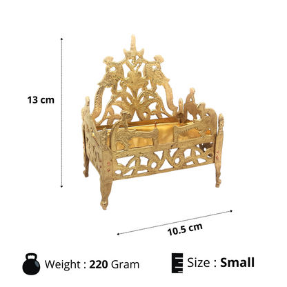 Handcrafted Peetal Singhasan | Brass Throne for Pooja - 3 sizes