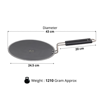 Iron Griddle/Tawa with Durable Handle