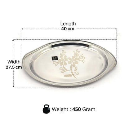 Stainless Steel Mango Shaped Serving Tray/Salver