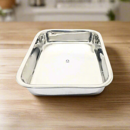 Stainless Steel Storing & Serving Tray – Multipurpose Trays for Serving Sweets & Snacks