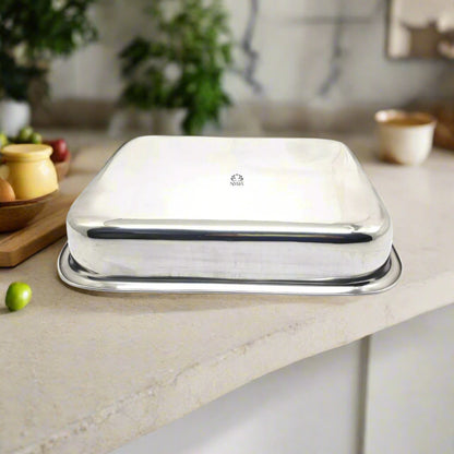 Stainless Steel Storing & Serving Tray – Multipurpose Trays for Serving Sweets & Snacks
