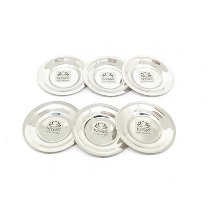 Stainless Steel Cover Plate for Glass - Set of 6pcs.