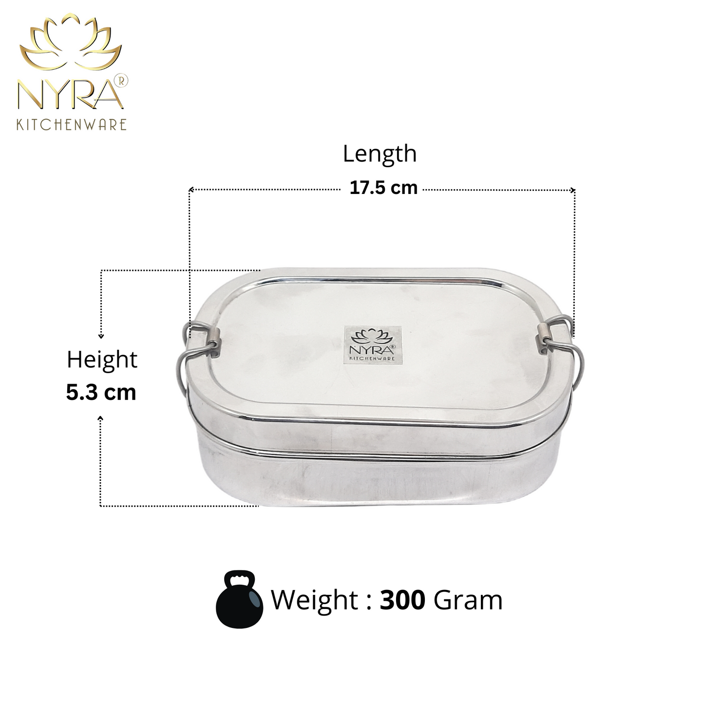 Stainless Steel Rectangle Lunch Box with 1 Small Box