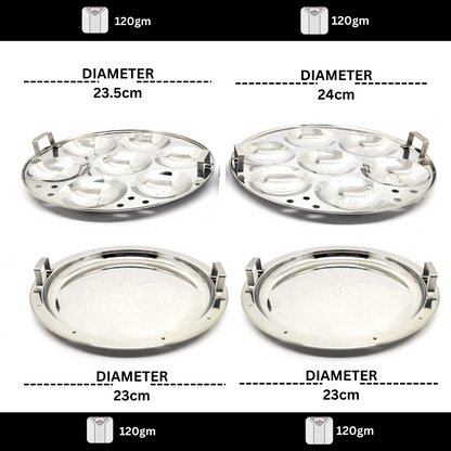 Premium Stainless Steel Multi Idli Cooker Pot with Stackable Idli Plates for Steaming