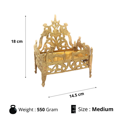 Handcrafted Peetal Singhasan | Brass Throne for Pooja - 3 sizes