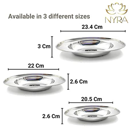 Stainless Steel Serving Plate Set | Oval-shaped Plates - Available in 3 Sizes |