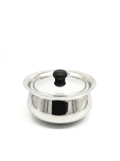 Stainless Steel Pulao Handi with Lid and PVC Knob - Available in 3 sizes