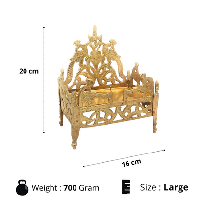 Handcrafted Peetal Singhasan | Brass Throne for Pooja - 3 sizes