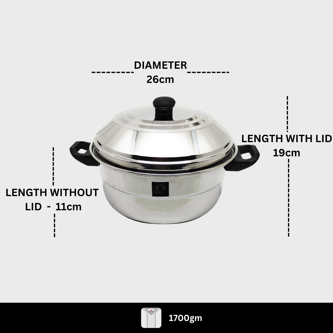 Premium Stainless Steel Multi Idli Cooker Pot with Stackable Idli Plates for Steaming