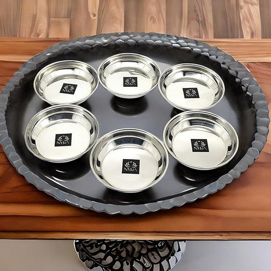 Nyra  Stainless Steel  pudding bowl  Steel katori  Katori set of 6