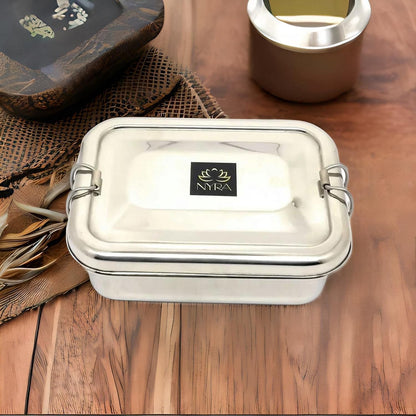 Stainless Steel Food Pack Lunch Box with Locking Clip