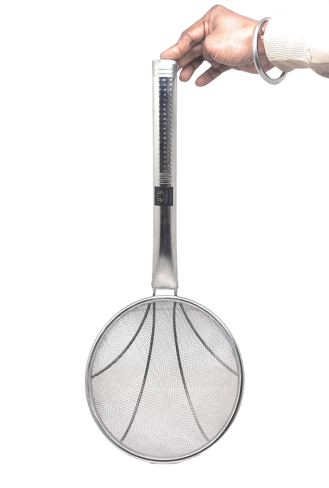 Stainless Steel Wire Strainer: Ideal for Deep Frying Snacks | Heat-Resistant Hand