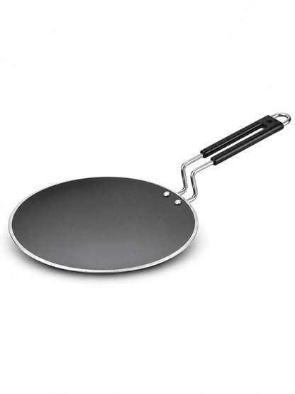 Iron Griddle/Tawa with Durable PVC Handle - Heavy-Duty Flat Pan Cookware