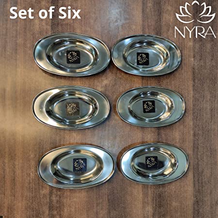 Stainless Steel Serving Plate Set | Oval-shaped Plates - Available in 3 Sizes |