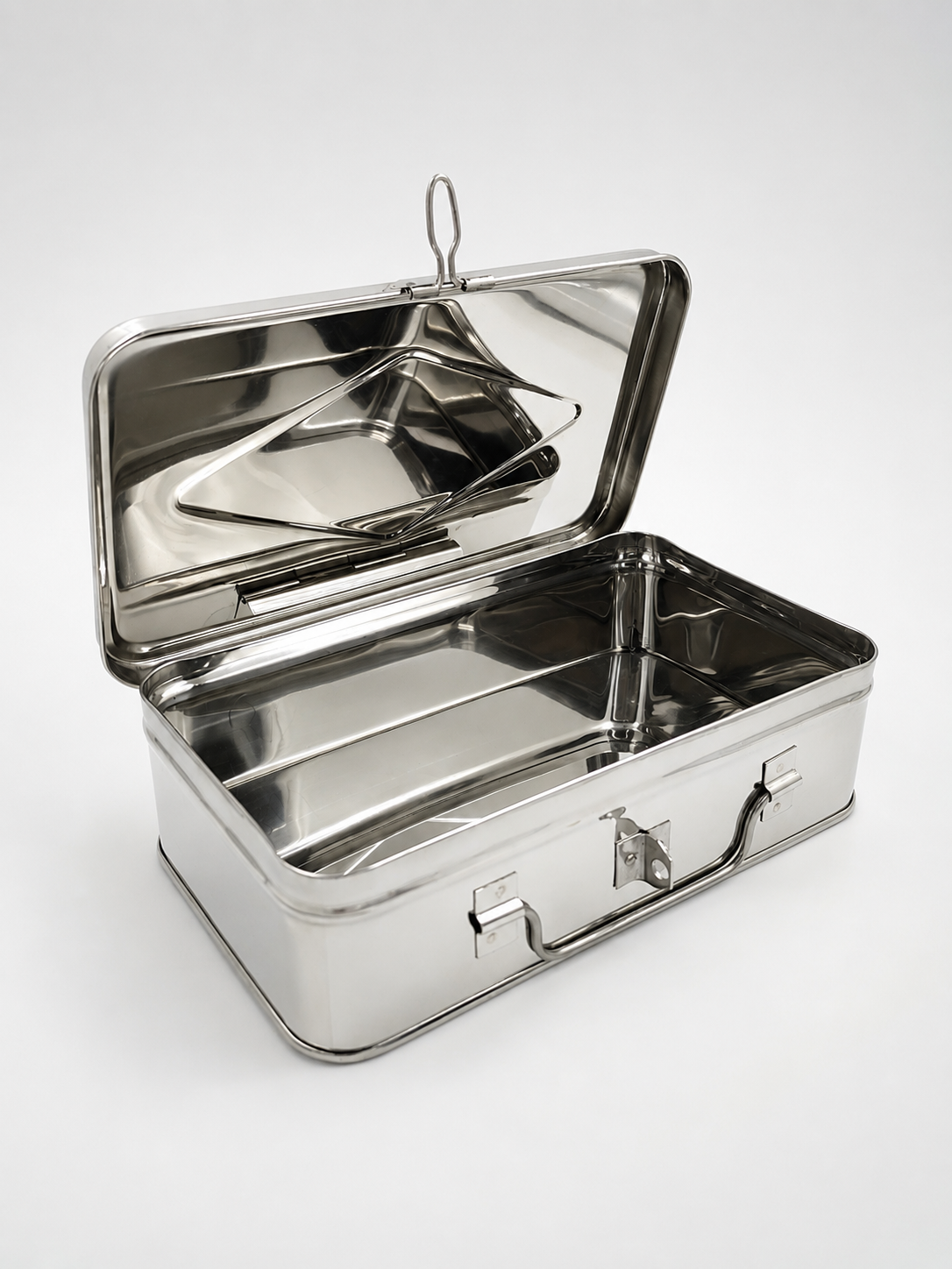 Stainless Steel Multi-Purpose Cash/Storage Box | Secure for Money, Jewelry & Documents
